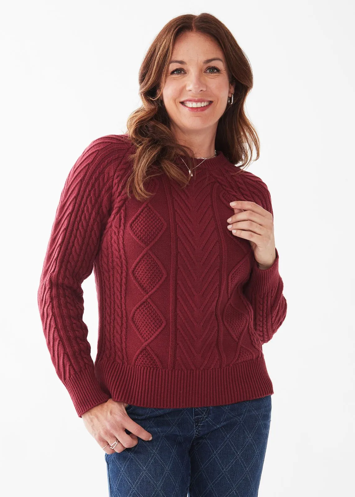 A-Line Cable Raglan Sweater