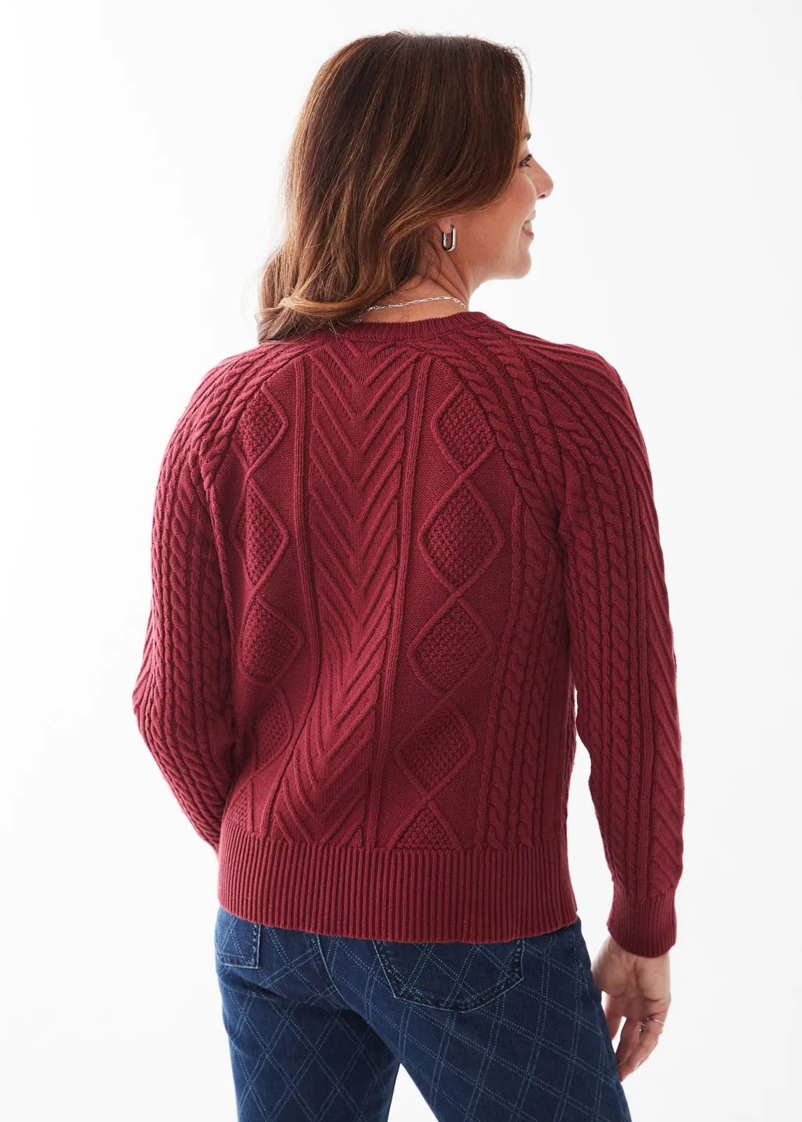 A-Line Cable Raglan Sweater