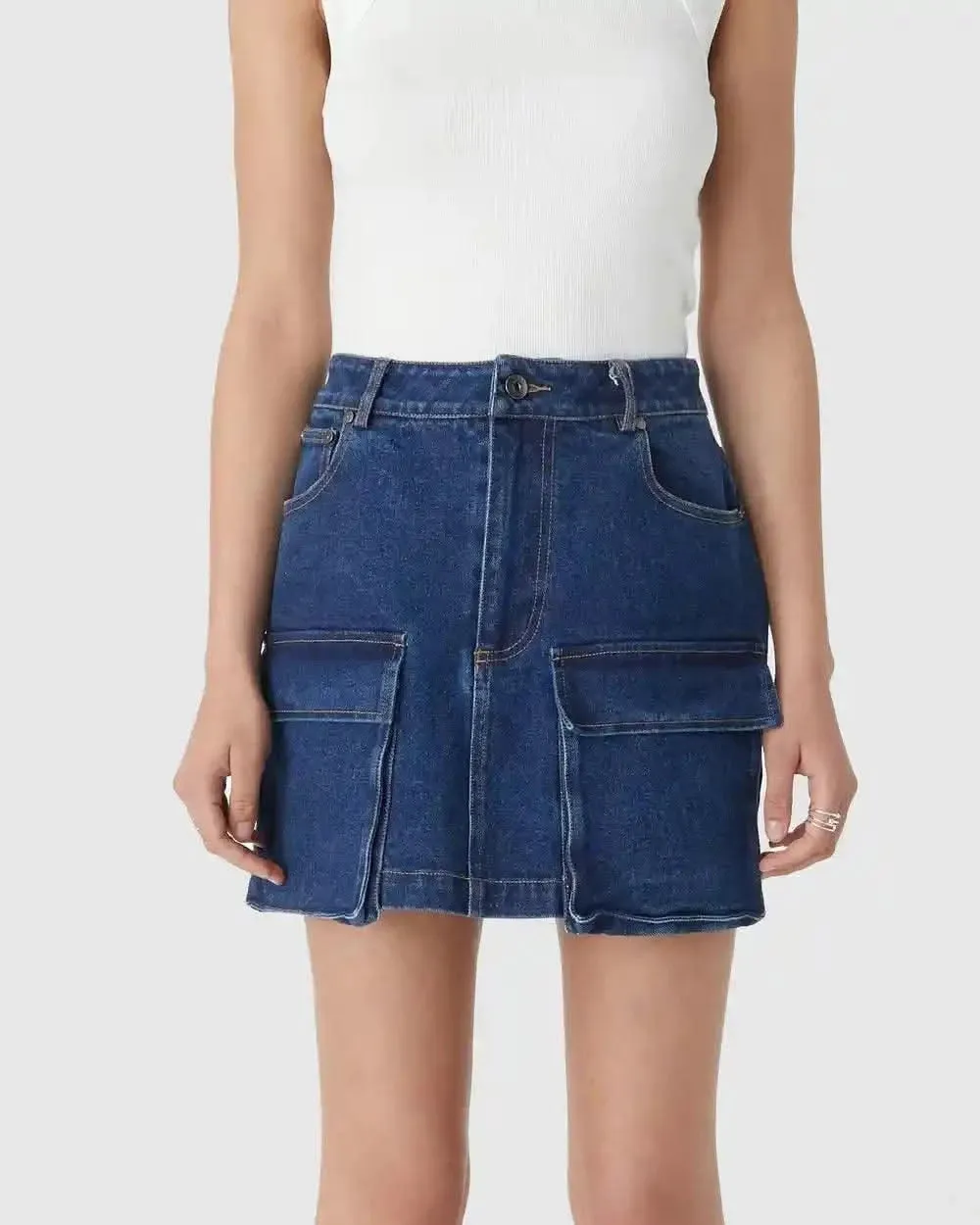 Aled Denim Mini Skirt