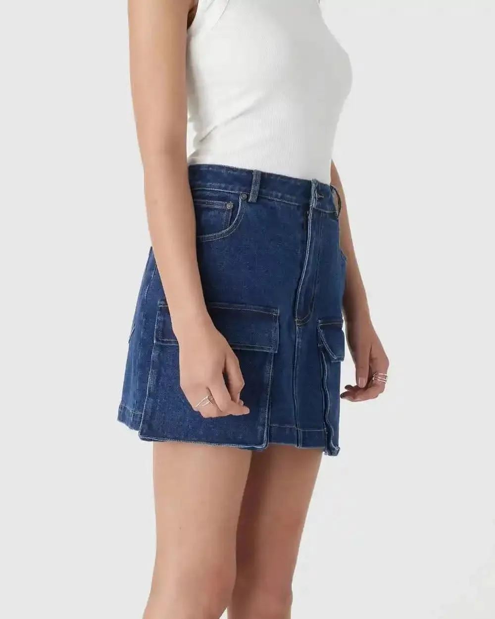 Aled Denim Mini Skirt