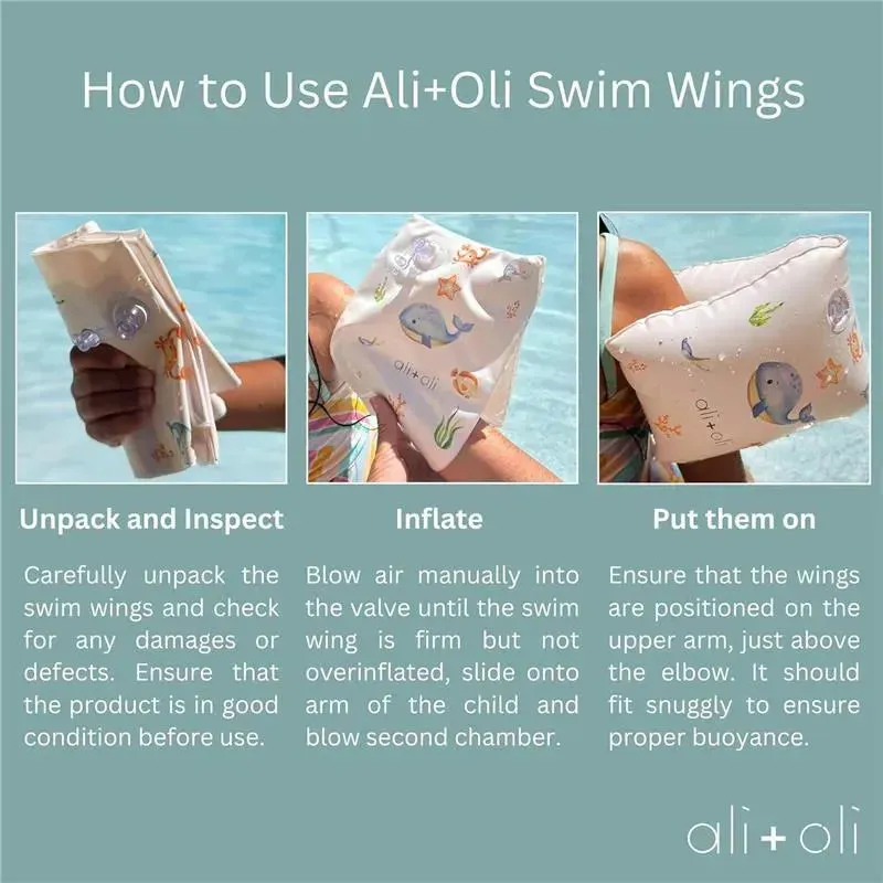 Ali   Oli - Swim Arm Band Wings Inflatable Float (Undersea)