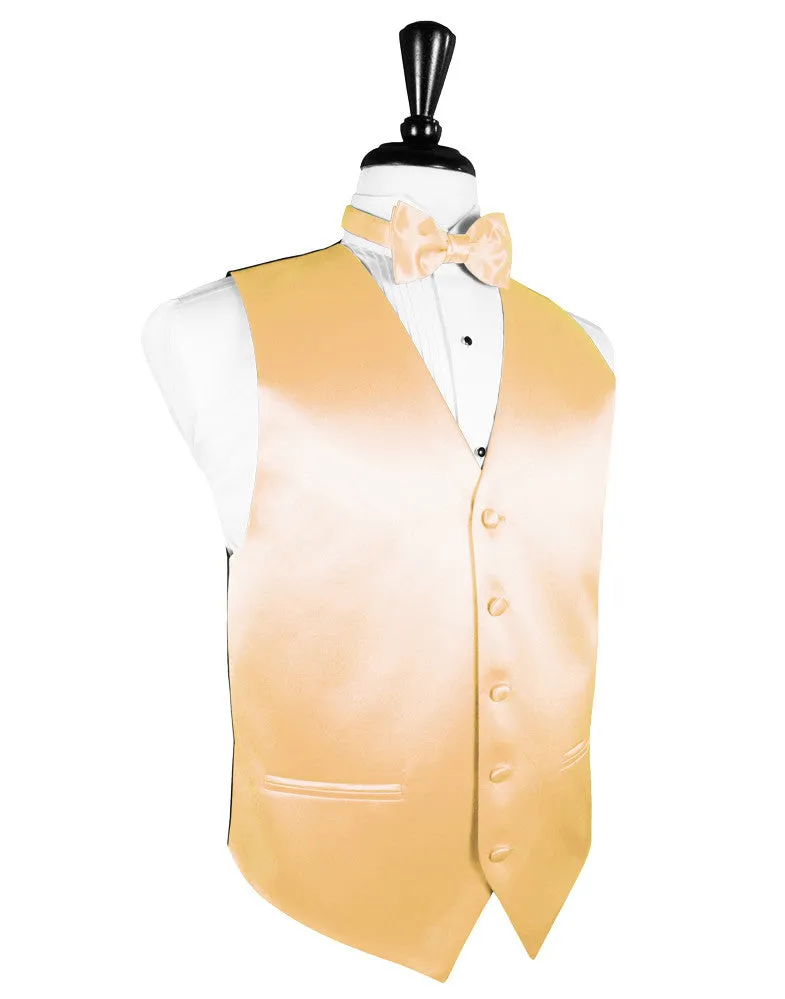 Apricot "Premier" Satin Tuxedo Vest