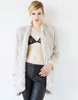 Arielle Draped Jacket in Stone