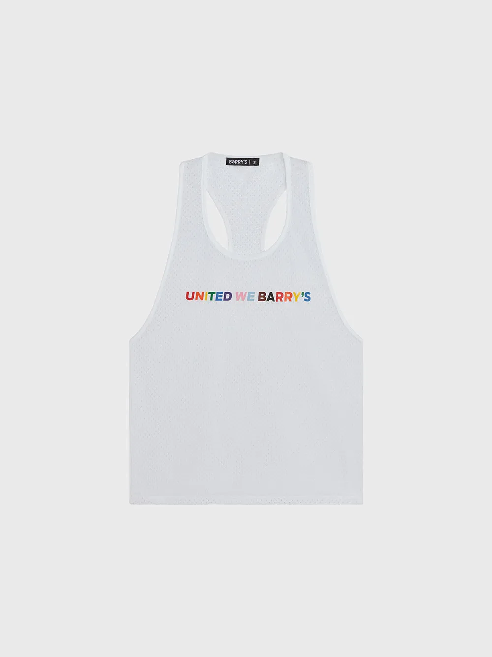 BARRY'S PRIDE RACERBACK WHITE TANK