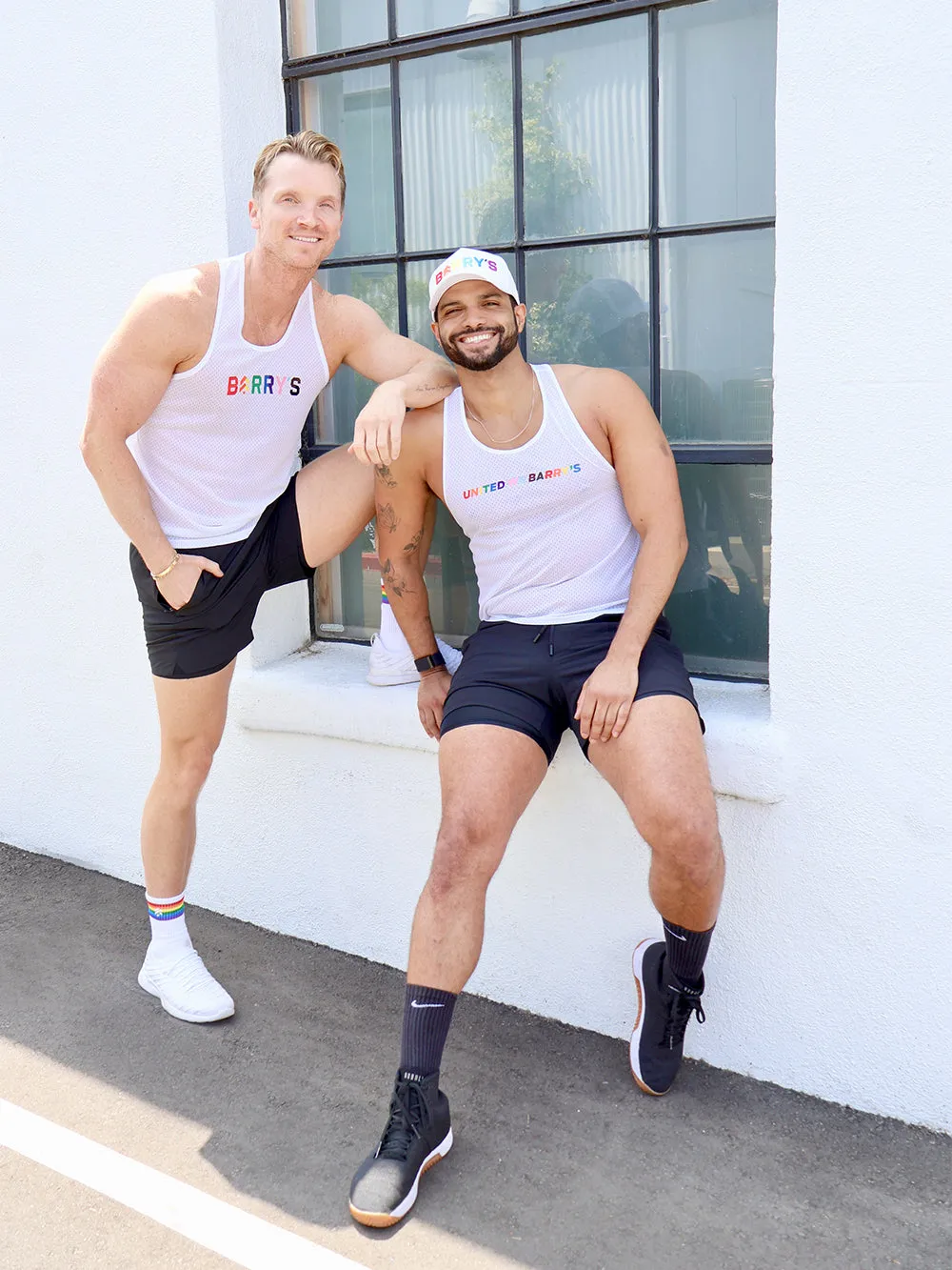 BARRY'S PRIDE RACERBACK WHITE TANK