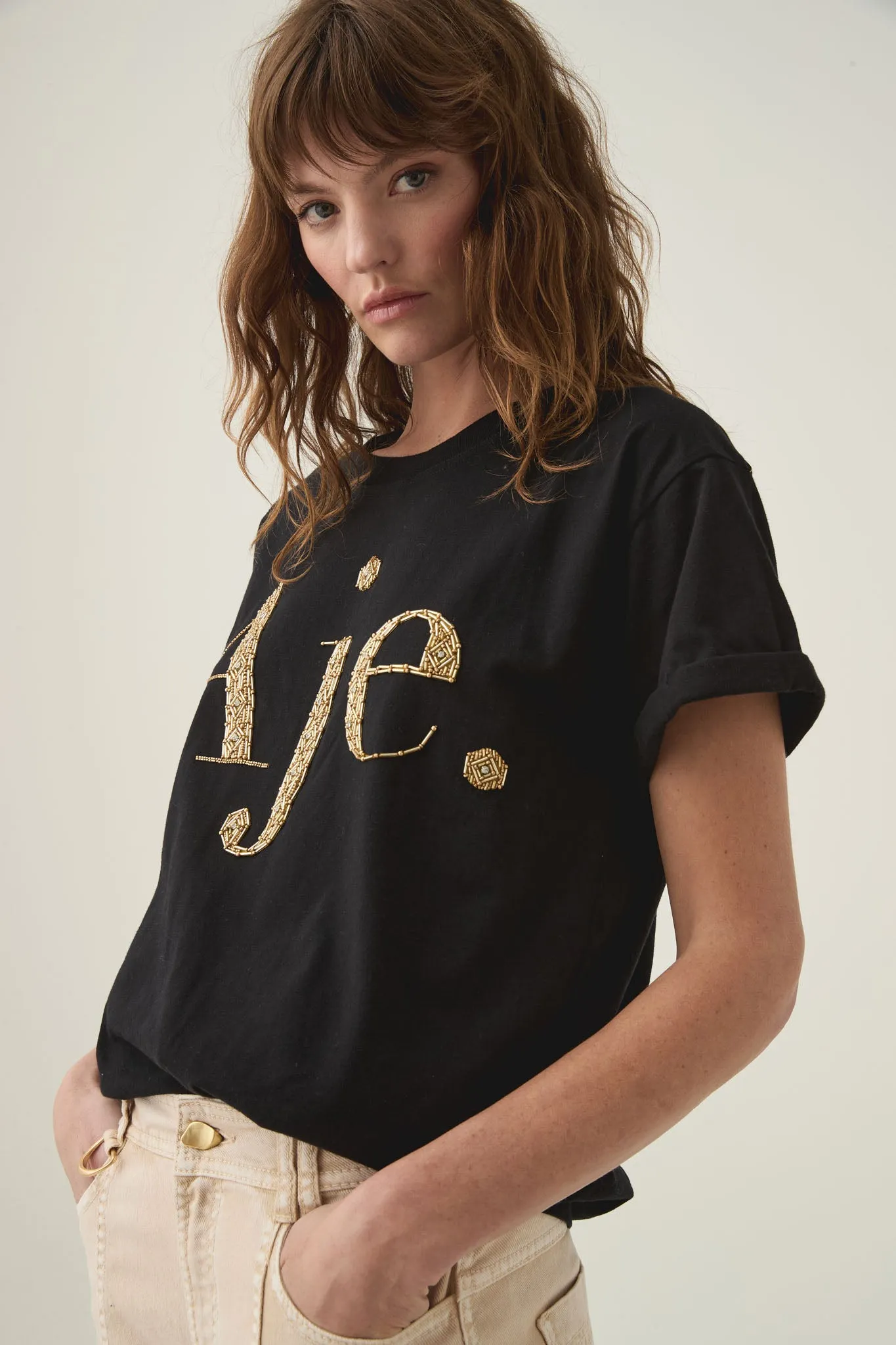 Bask Embellished Logo Tee