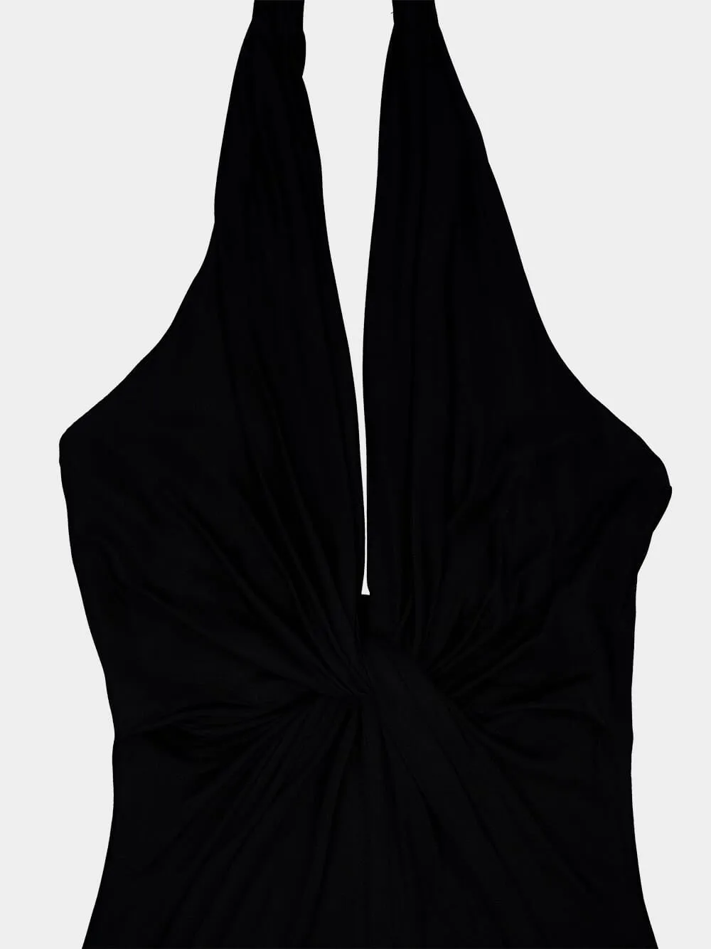 Black Halterneck Midi Dress