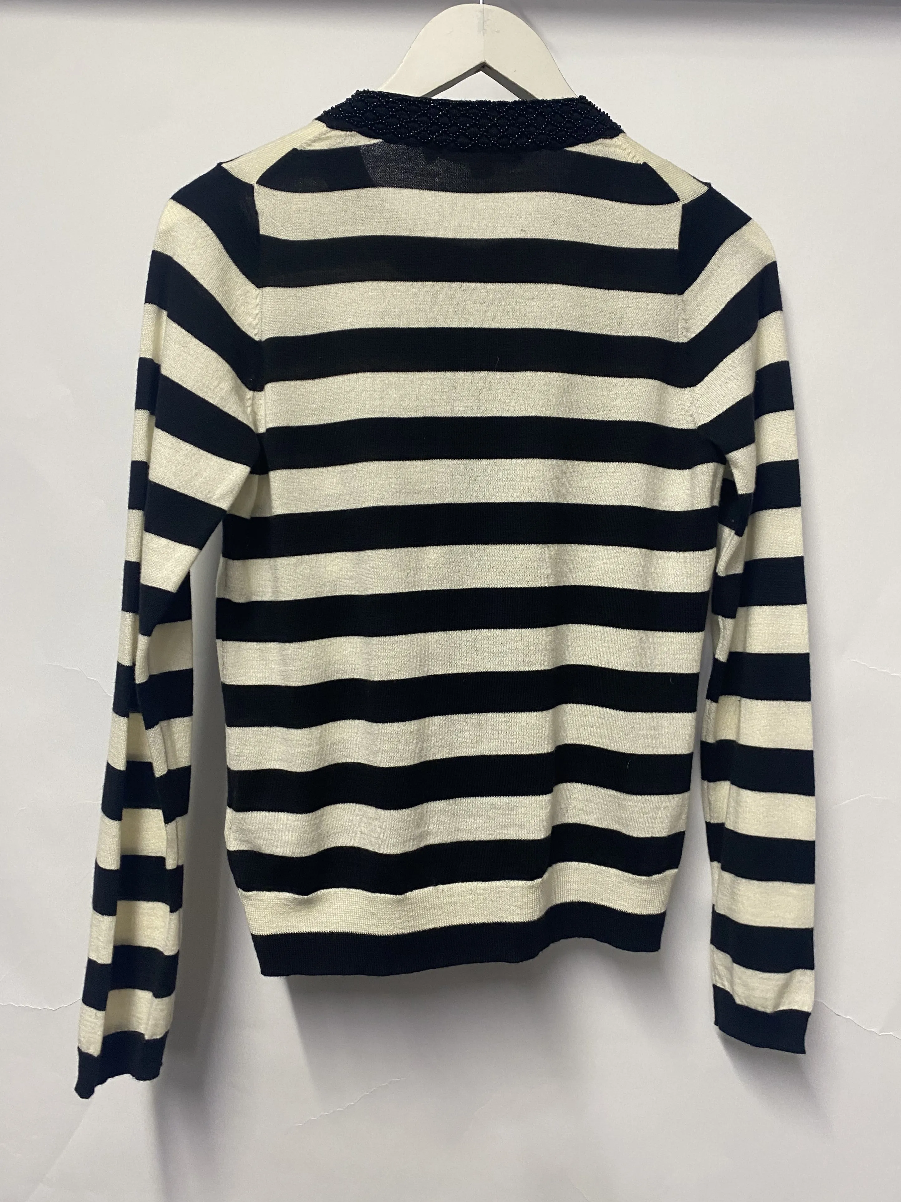 Boden Black and White Stripe Cardigan 12