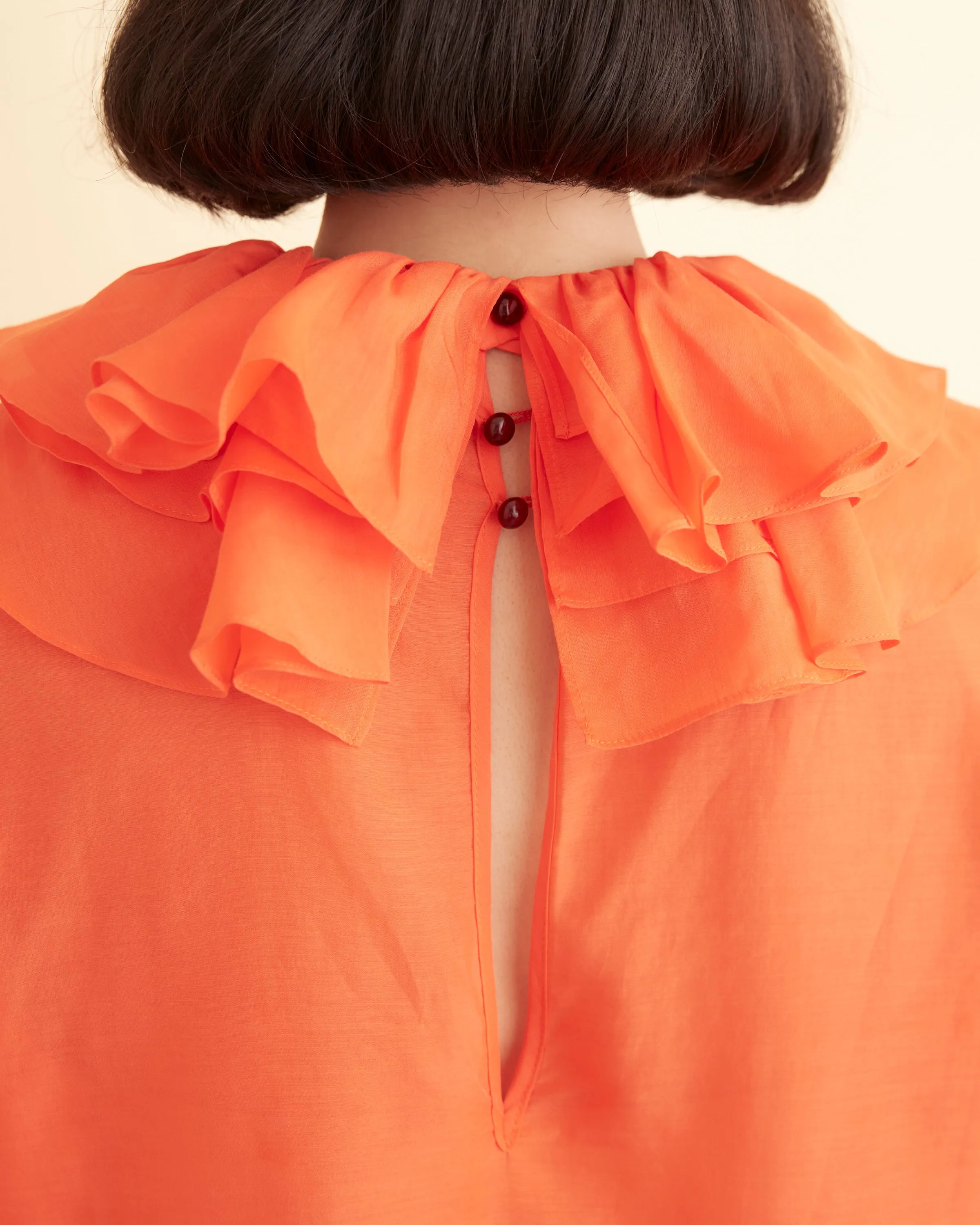 Boo Ruffle Blouse - Orange