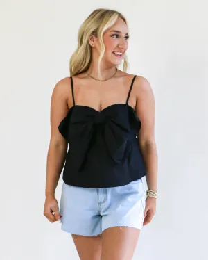 Bow Tie Top in Black