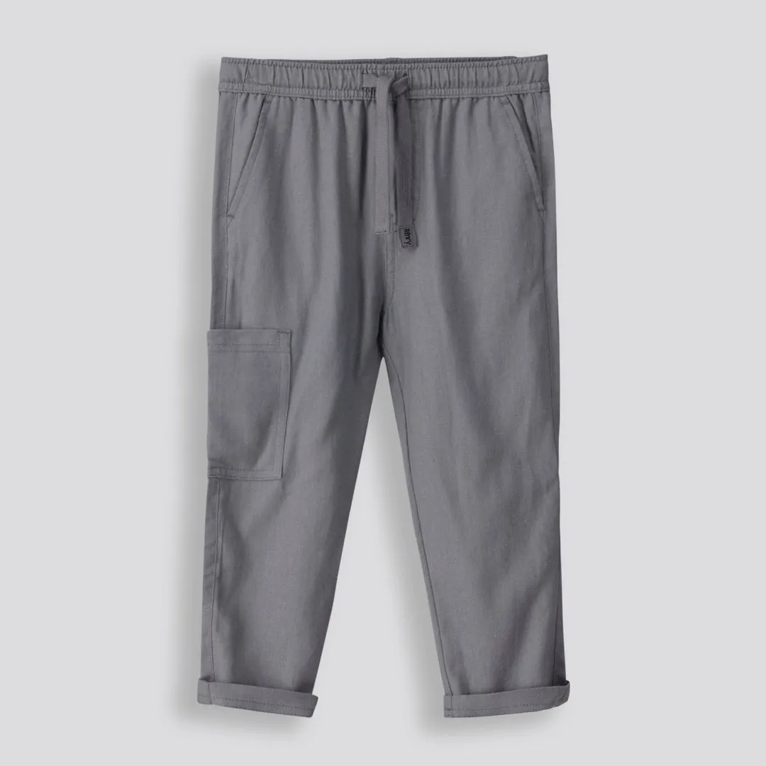 Boys Pull-On Pants _ 153126 _ Charcoal