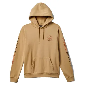 Brixton - Crest Hoodie Sand/Burnt Orange/Dark Earth