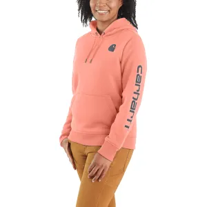 Carhartt Women's Clarksburg Graphic Sleeve Hoodie_Hibiscus Heather