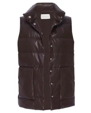 Carob Anders Vegan Leather Down Vest