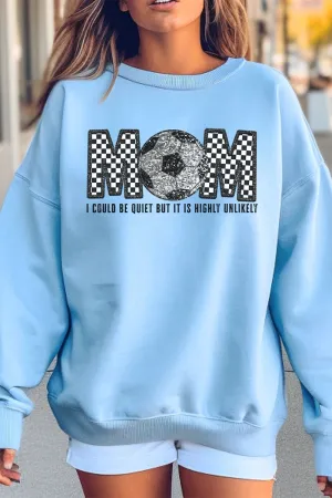 Checkered Soccer Mom Heavy-weight Crew Sweatshirt