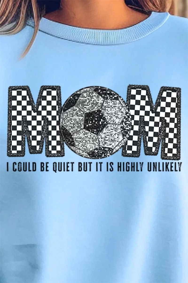 Checkered Soccer Mom Heavy-weight Crew Sweatshirt