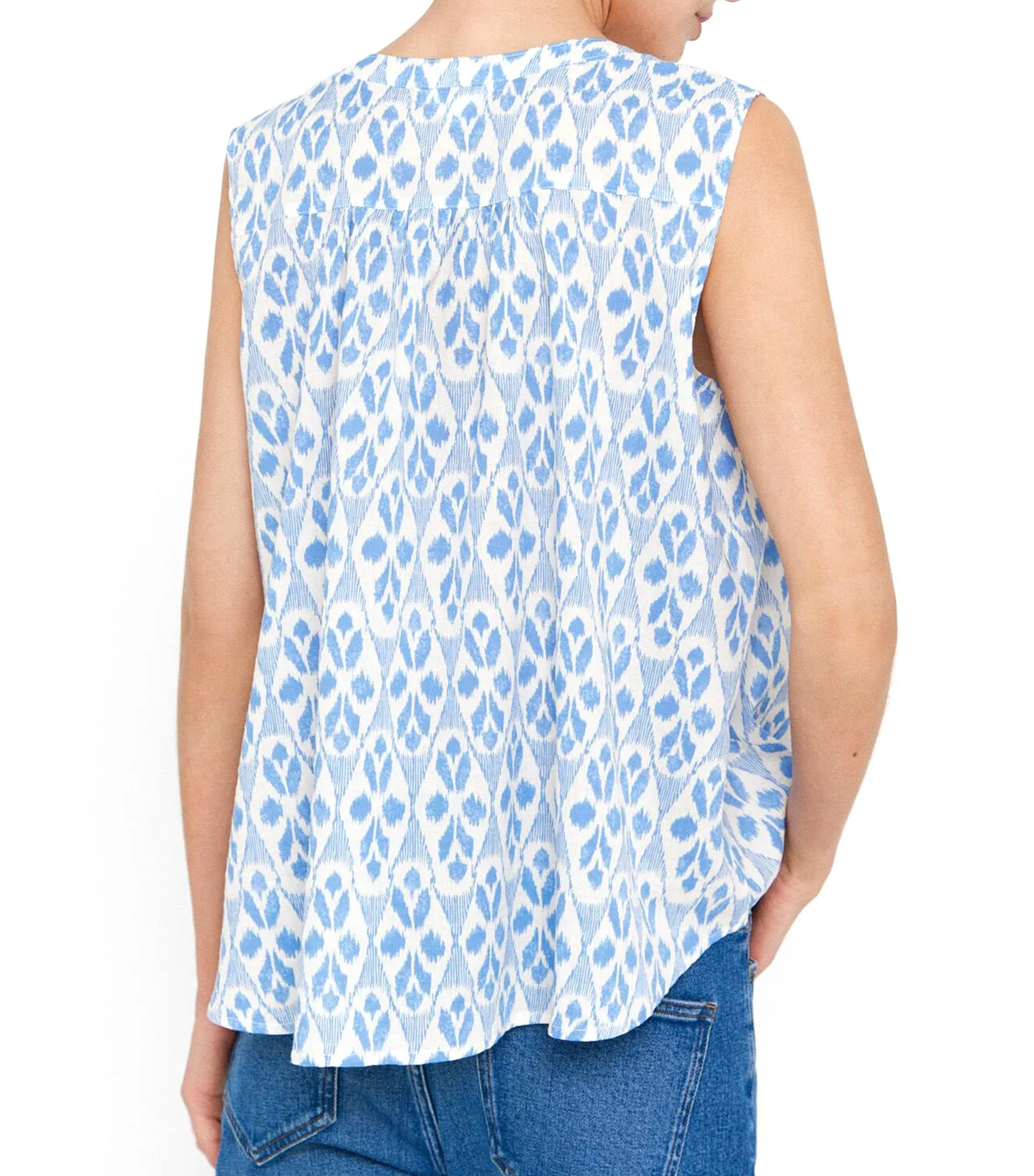 Cotton Printed Shirt Blue