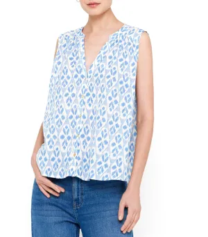 Cotton Printed Shirt Blue