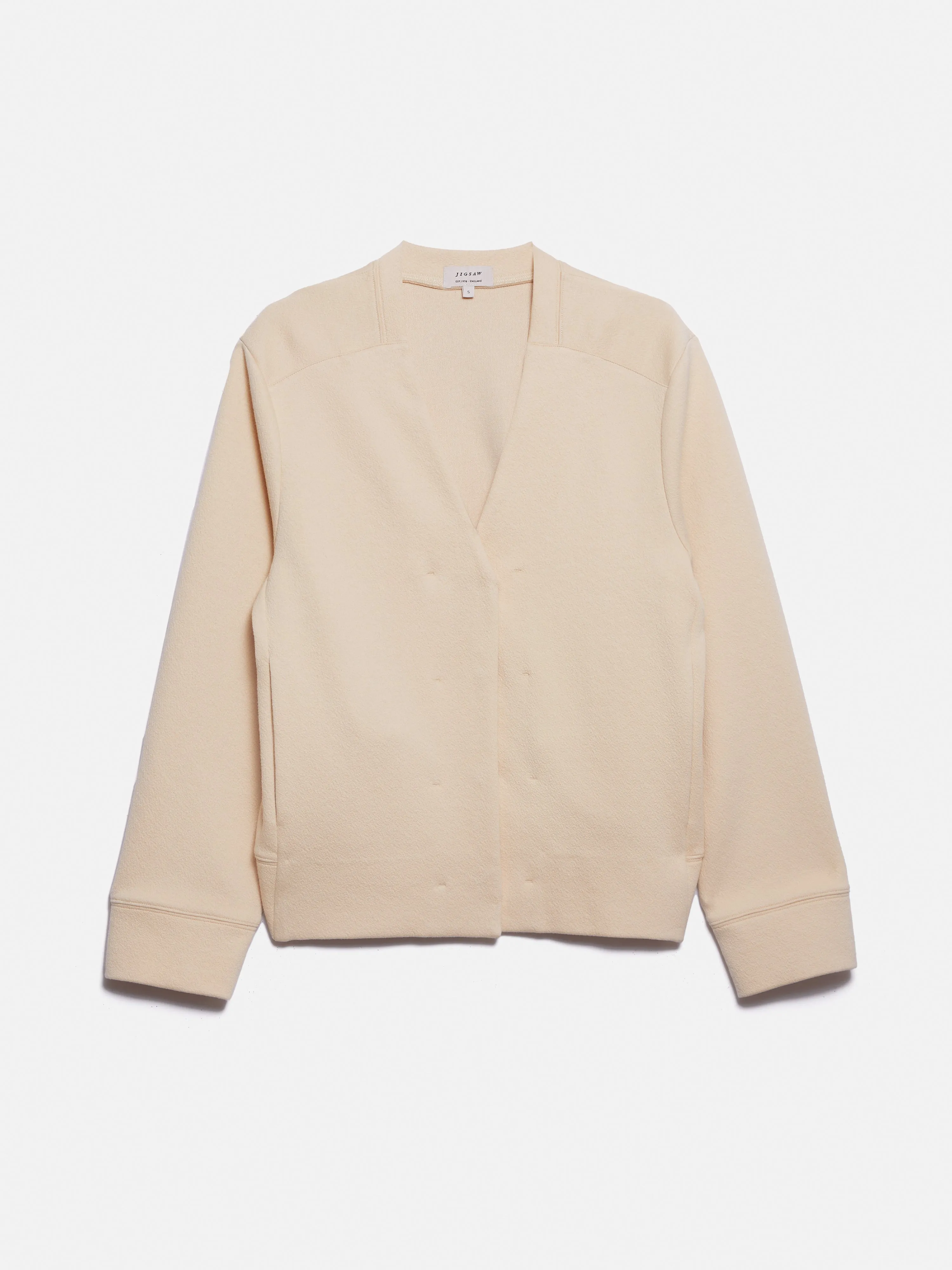 Crepe Ponte Jersey Jacket | Cream