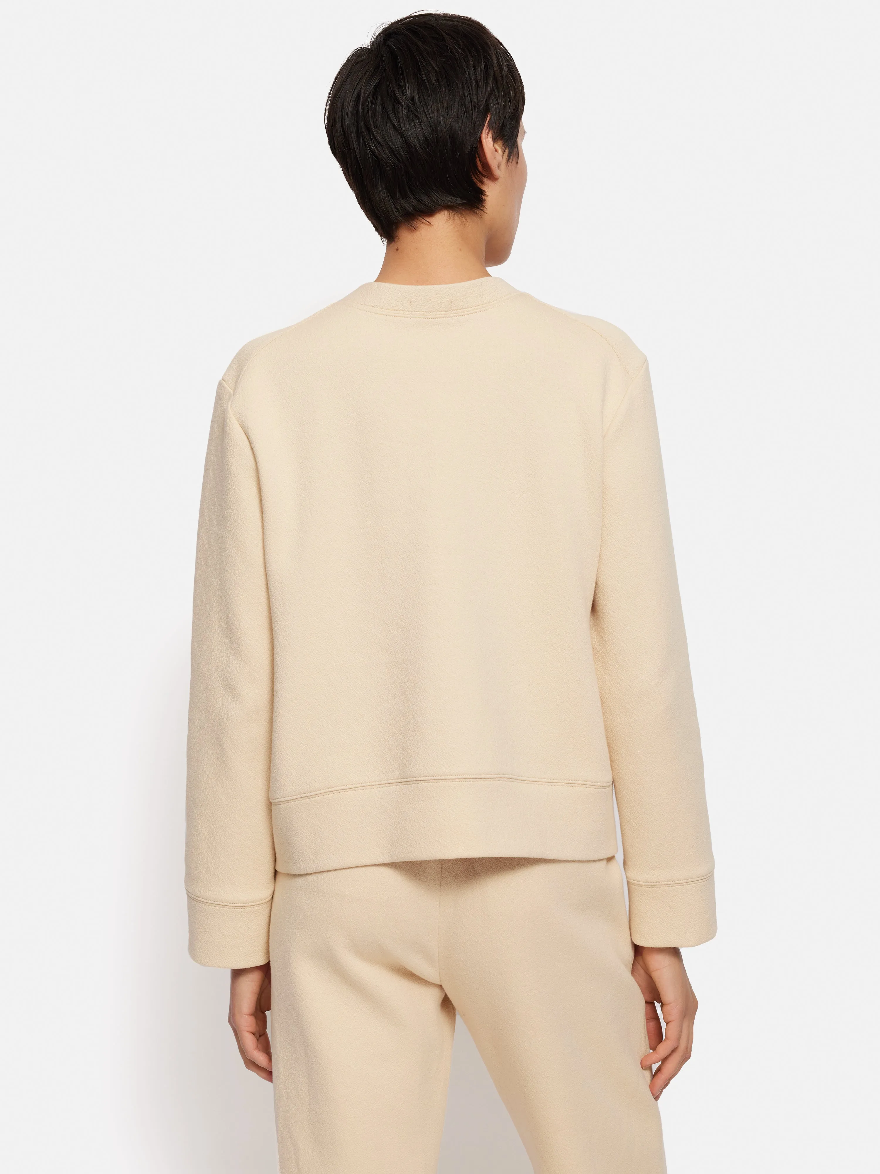 Crepe Ponte Jersey Jacket | Cream