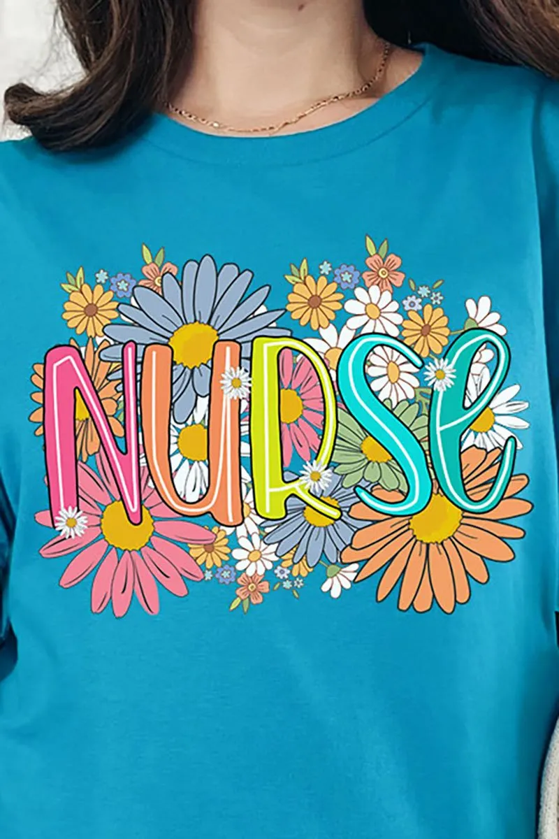 Daisies Nurse Short Sleeve Relaxed Fit T-Shirt