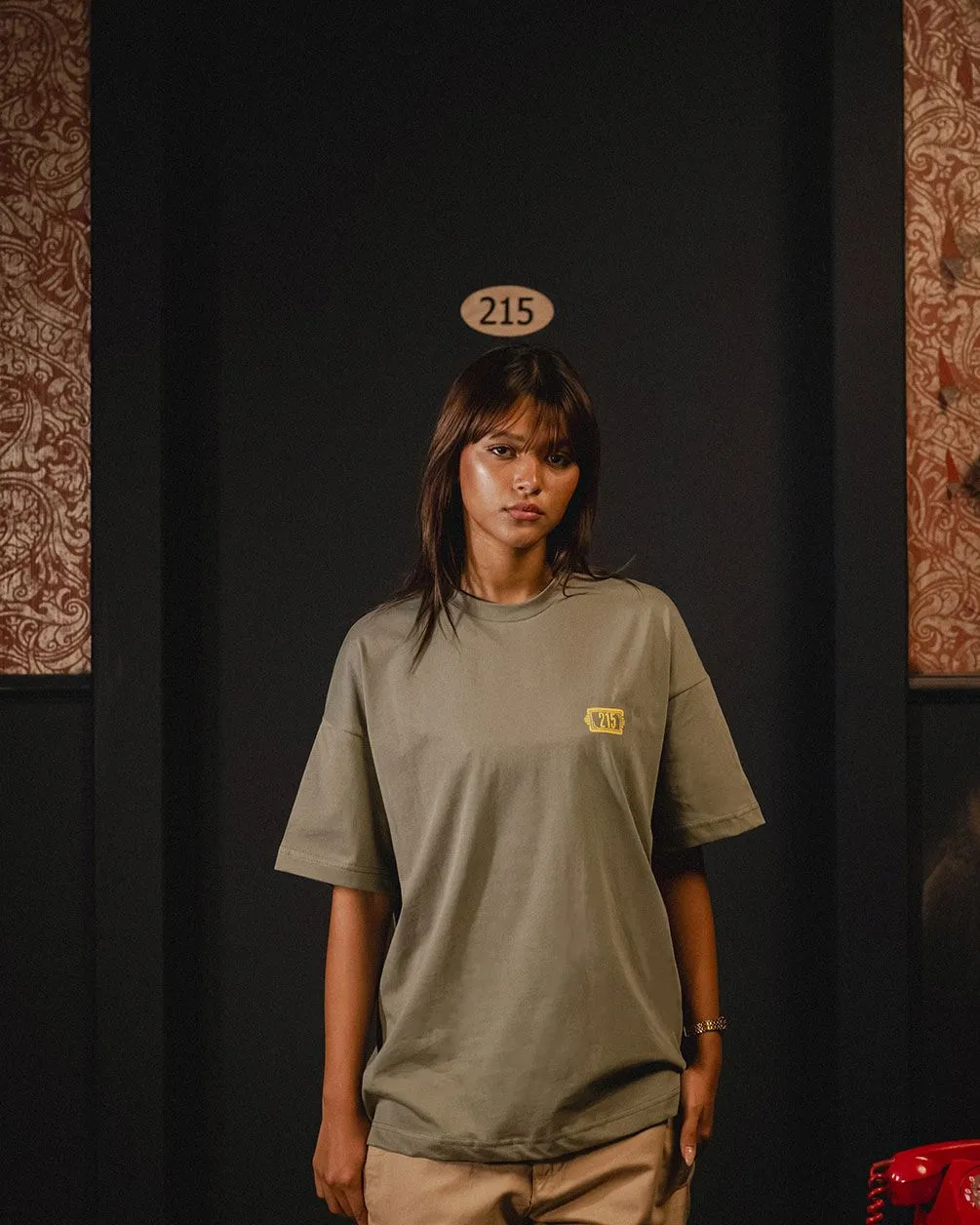 El Beit Beity Olive Oversized Tee