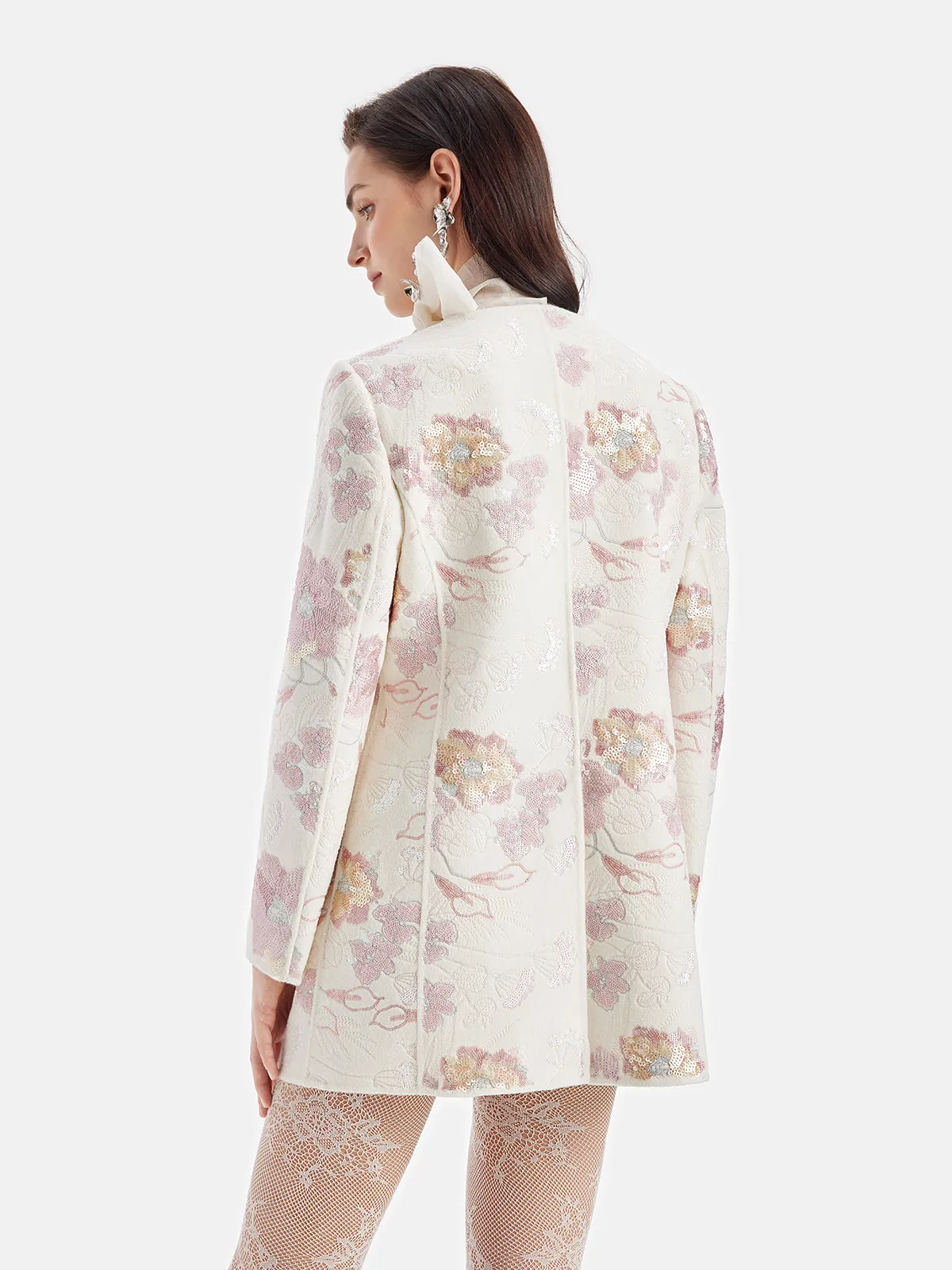 French Embroidered Satin Jacket