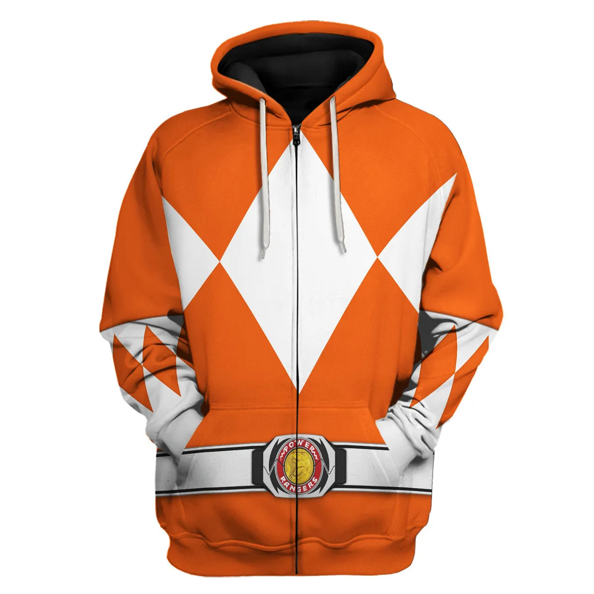 G8539 Bulk and Skull Orange Rangers Zip Hoodies