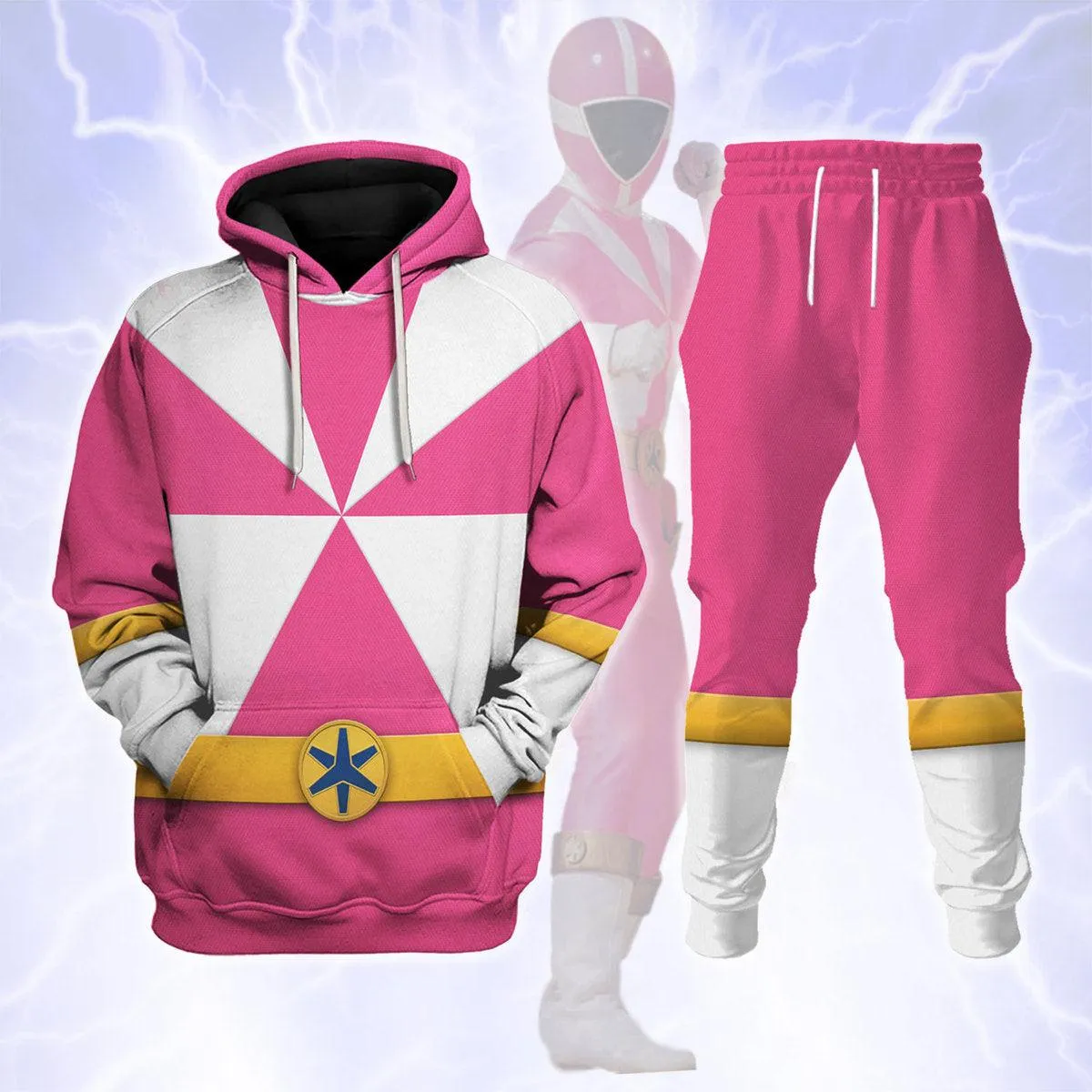 Gearhomie Lightspeed Pink Ranger Hoodies Sweatshirt T-shirt Sweatpants Hawaiian Tracksuit