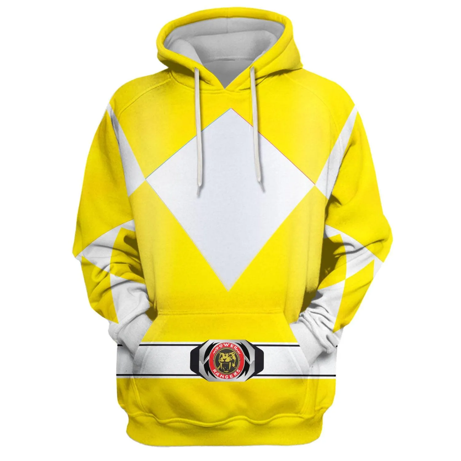 Gearhomie Unisex Tracksuit Hoodies Yellow Power Ranger 3D Costumes