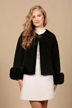 'Gilda' Wool Coat in Nero