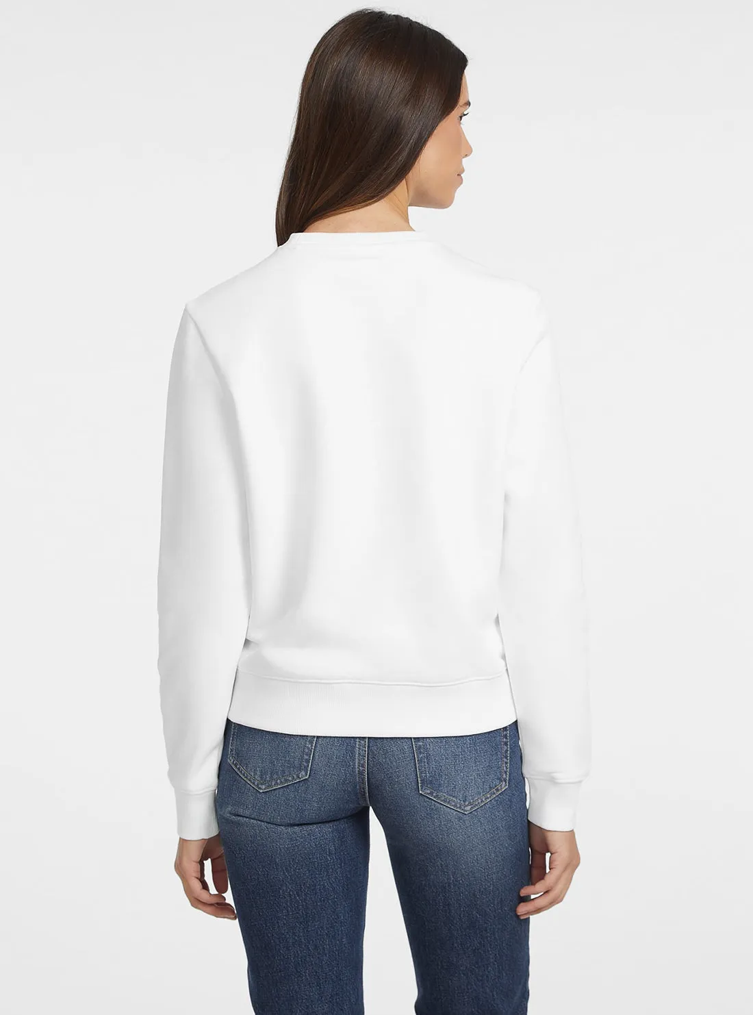 Guess Jeans White Logo Jumper