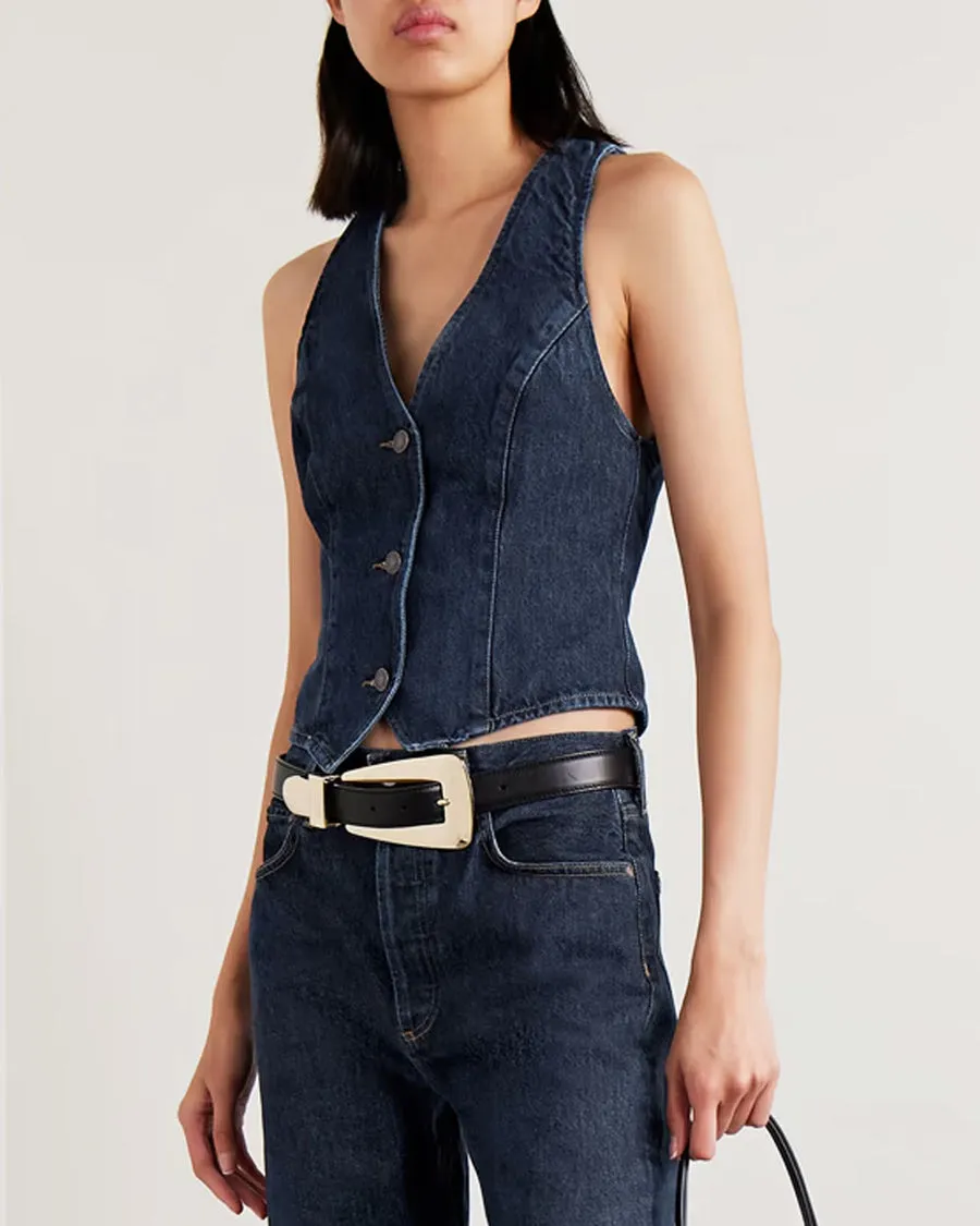 Heller Denim Vest in Polished