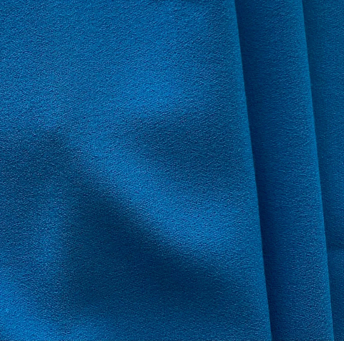 High-End Vivid Sapphire Selvedged Wool Crepe (Made in Italy)