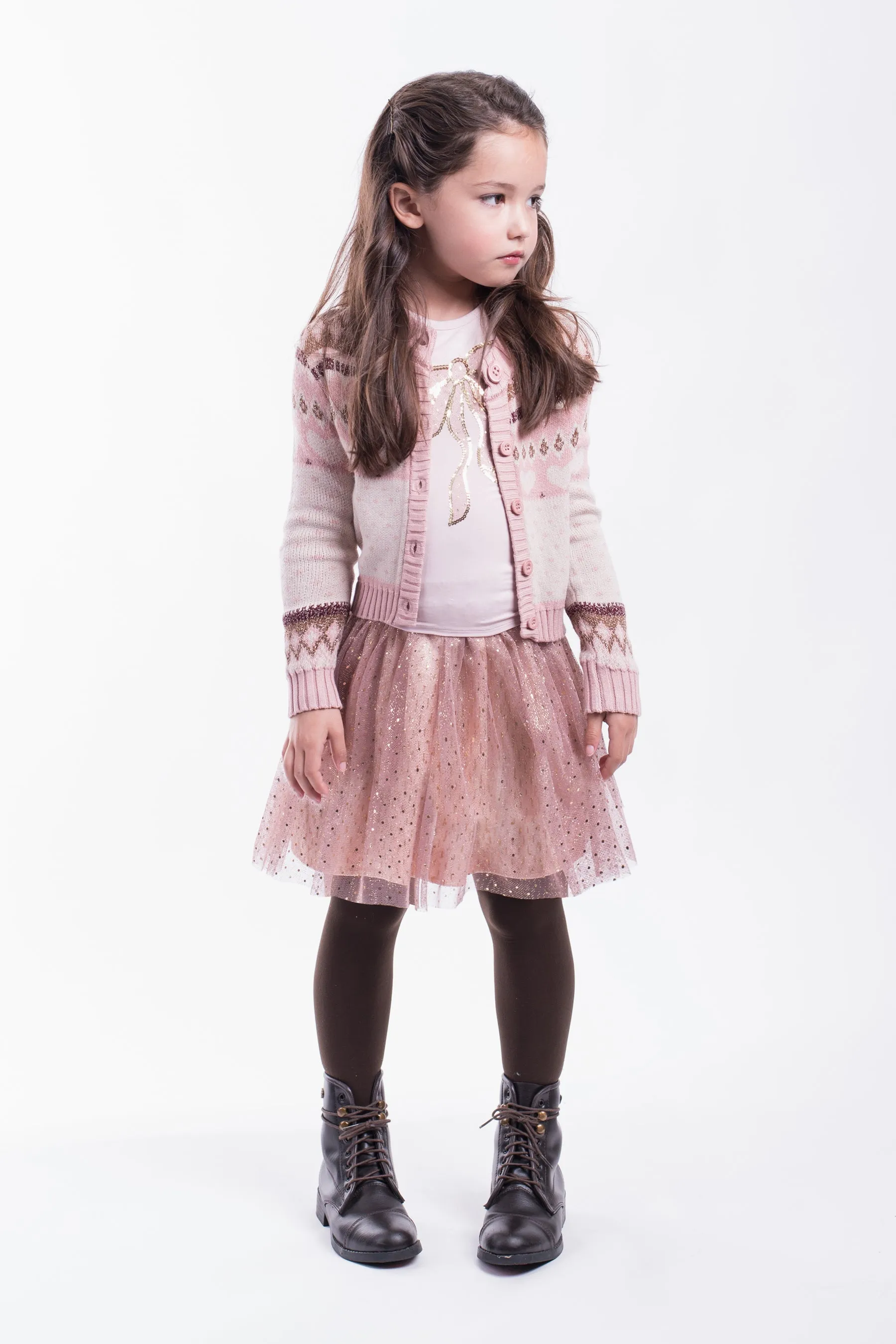 Imoga Dakota Girls Cardigan - Fair Isle