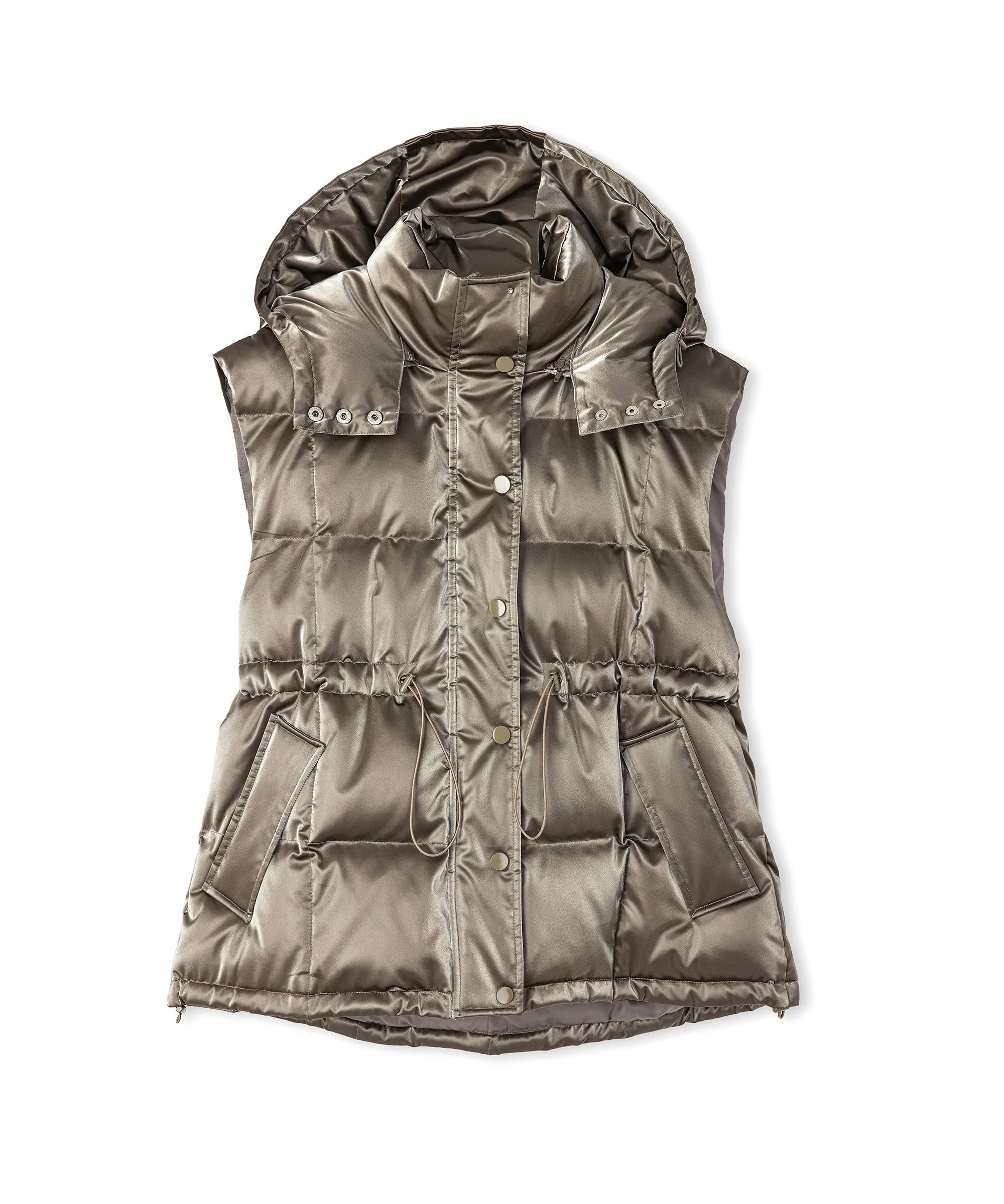 Ipekyol Shiny Textured Puffer Vest Mink