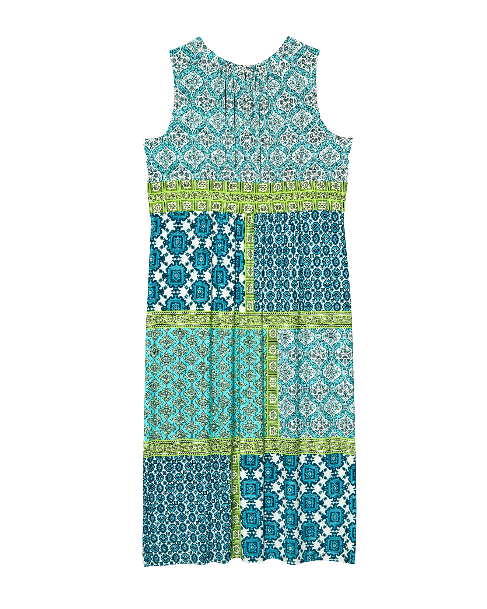 Joanna Printed Blouson Maxi | Royal Blue / White