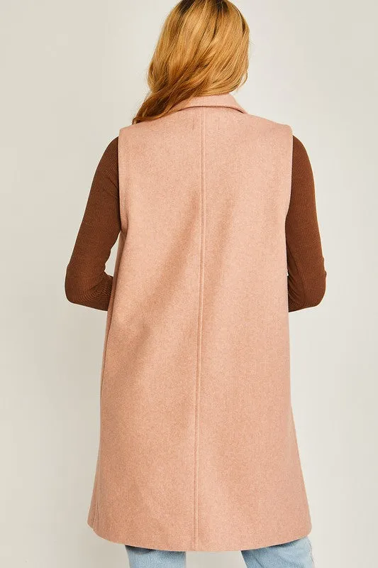 JQ Fleece Long Line Vest