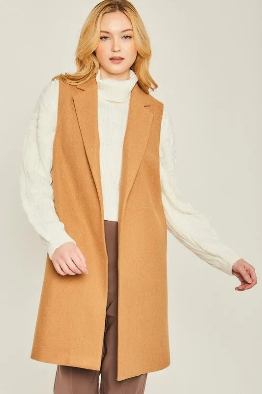 JQ Fleece Long Line Vest