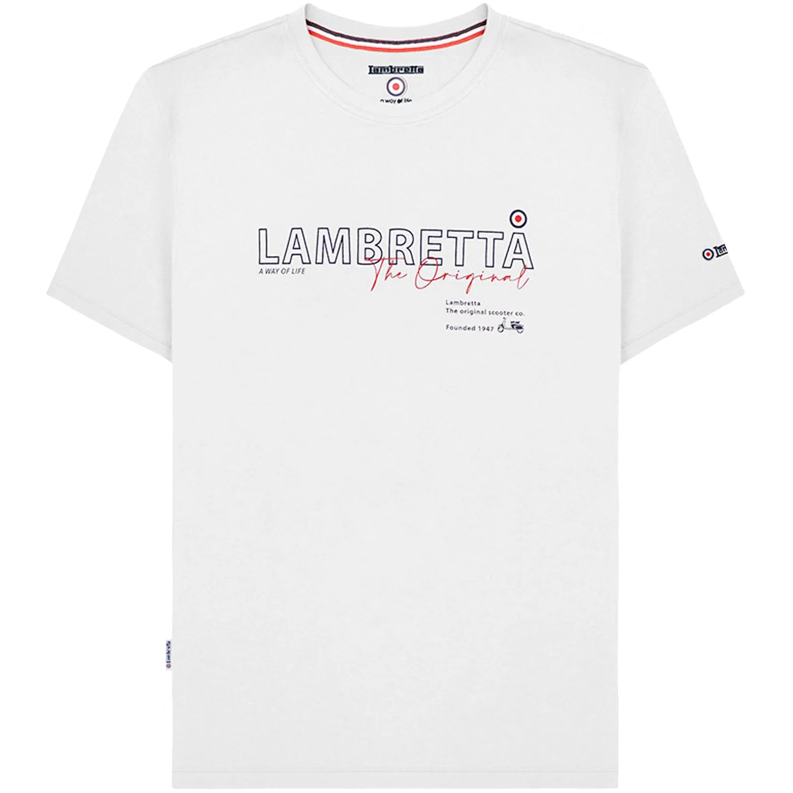 Lambretta Mens Original Logo Crew Neck T-Shirt