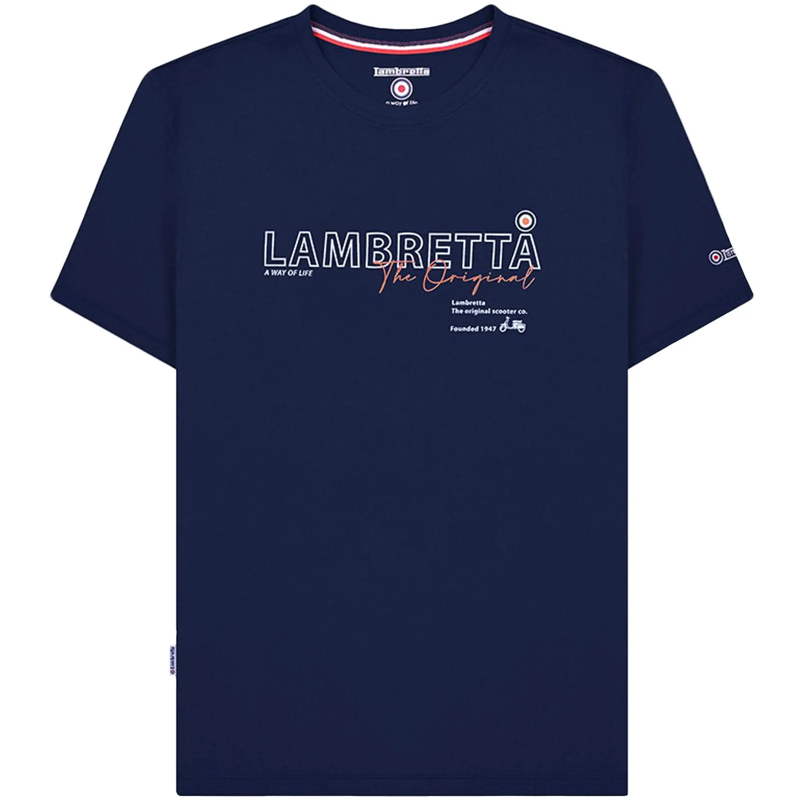 Lambretta Mens Original Logo Crew Neck T-Shirt