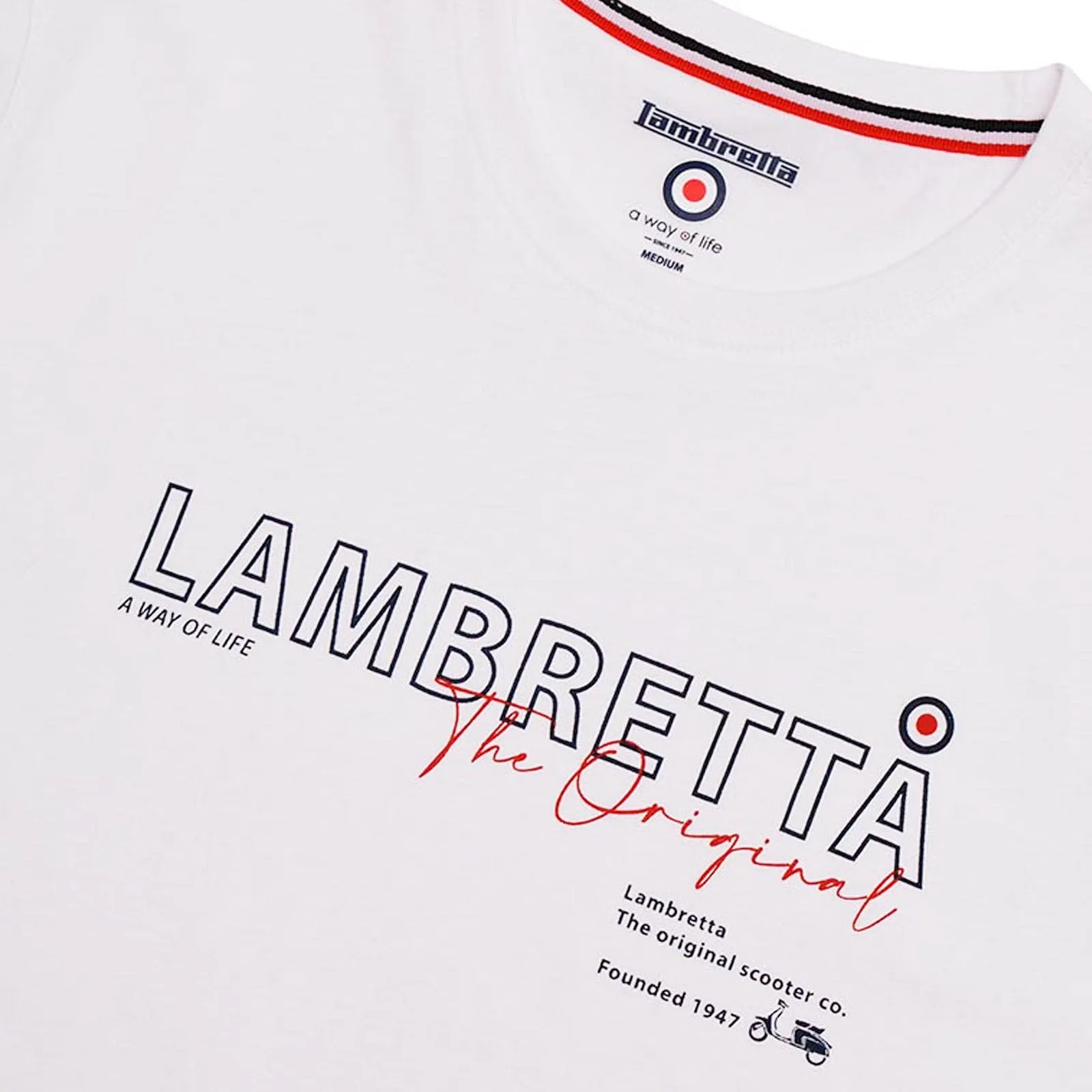 Lambretta Mens Original Logo Crew Neck T-Shirt