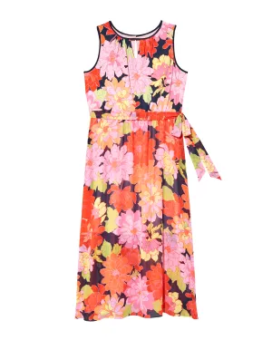 Laurel Piping Detail Maxi Dress | Red / Pink