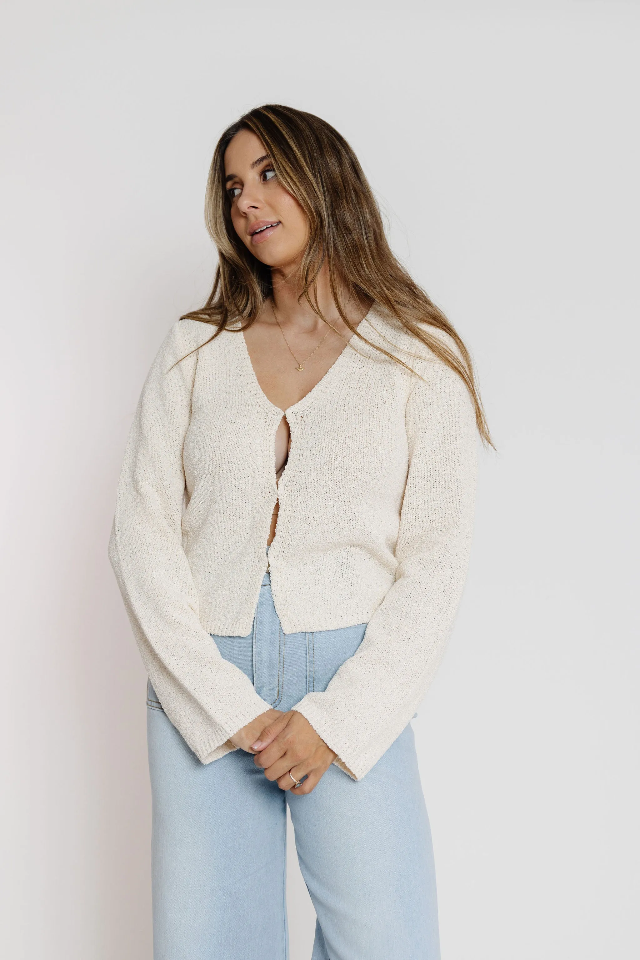 Liza Cardigan in Ivory