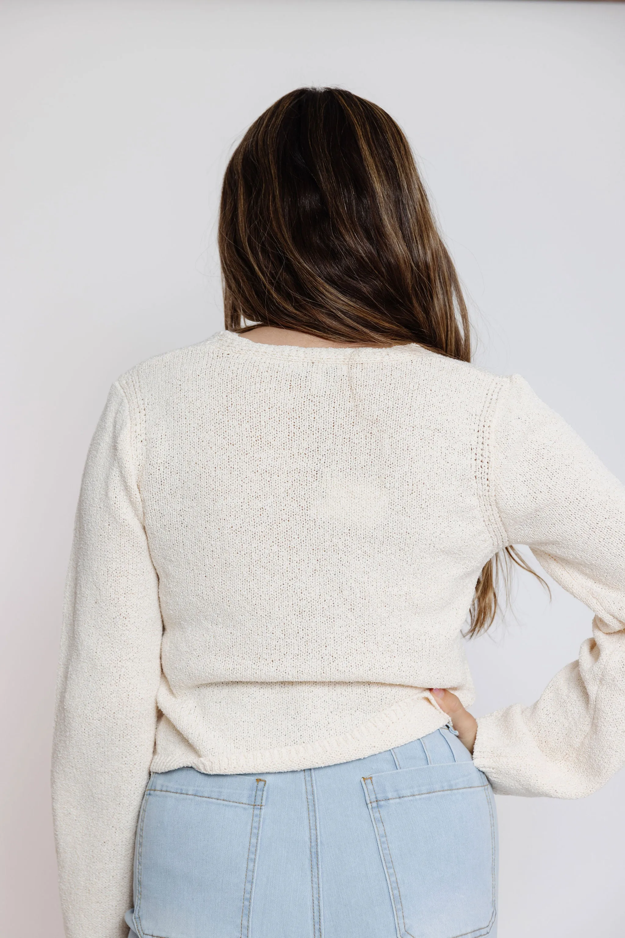 Liza Cardigan in Ivory