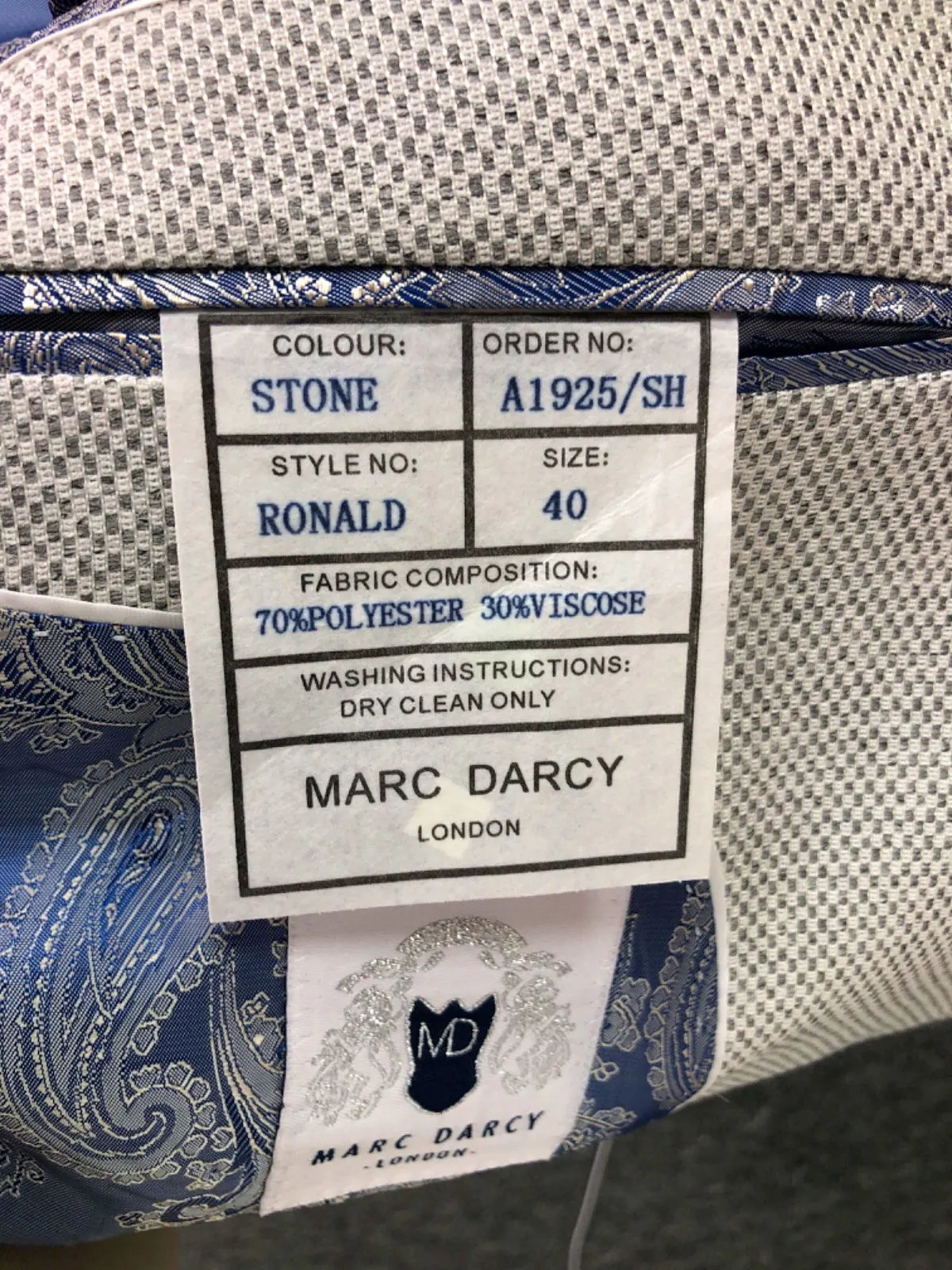 Marc Darcy Stone Blazer Ronald Style 40