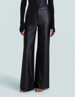 MATTE METALLIC WIDE LEG TROUSER