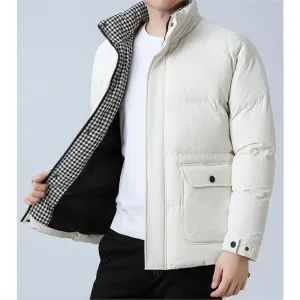 Mens Houndstooth Puffer Jacket