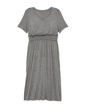 Mesa Smocked Waist Dress | Charcoal Grey