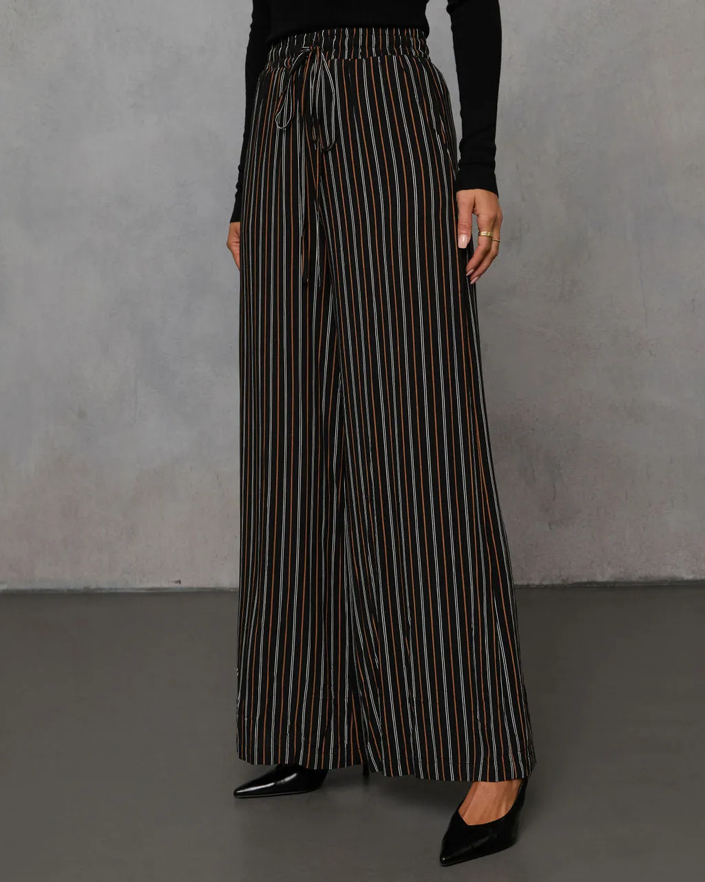 Misha Wide Leg Striped Pants